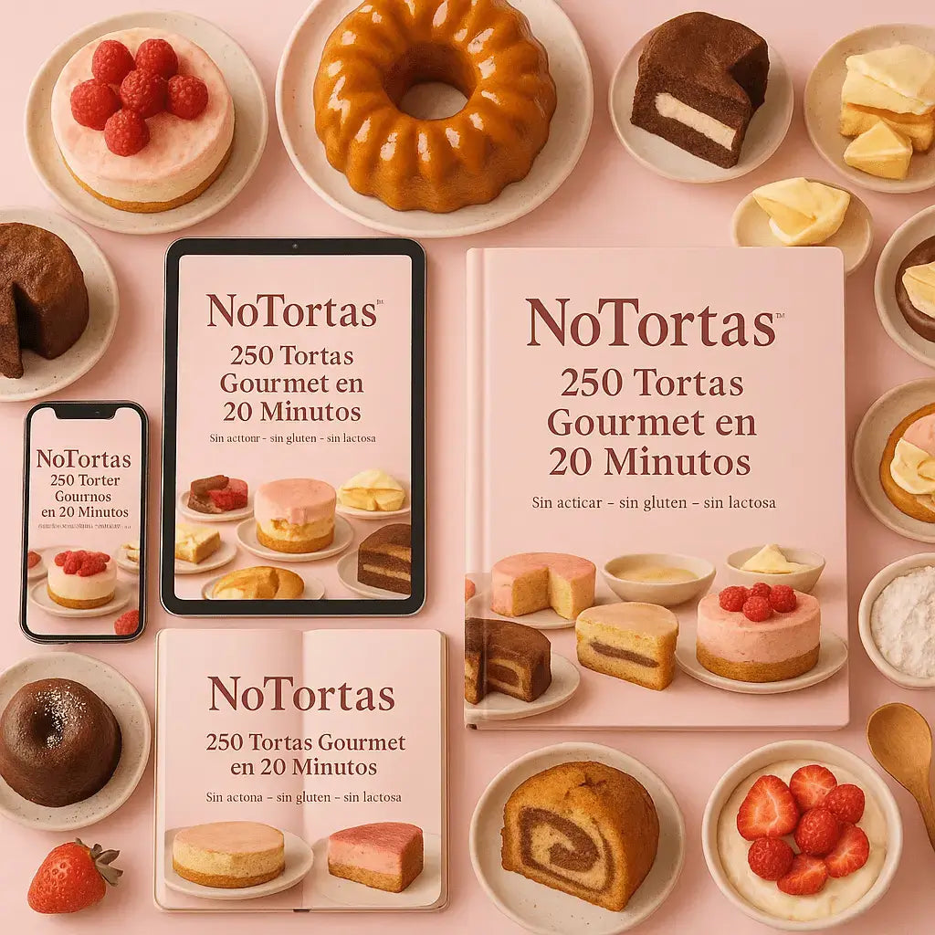 🧁 NoTortas™ 250 Tortas Gourmet en 20 Minutos