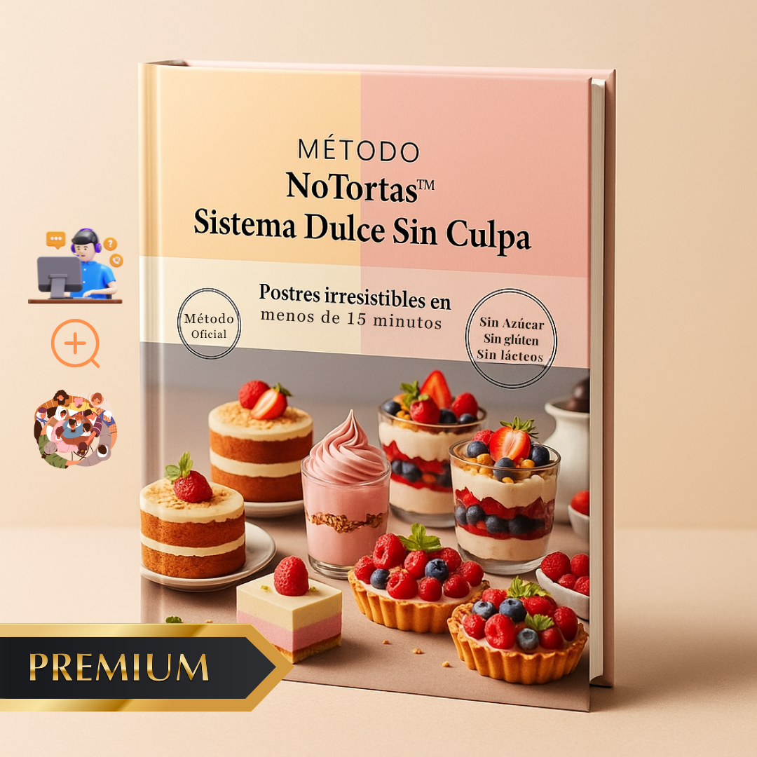 Sistema NoTortas Premium™ – Recetario Sin Azúcar, Gluten ni Lactosa